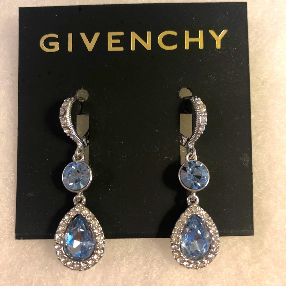 Givenchy blue drop earrings